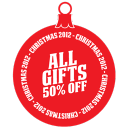 all gifts 50% off icon