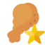 fried, chicken, leg, star