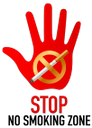 stop no smoking zone symbol