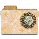 rebelheart brooch cream flower