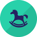 horse ride christmas icon