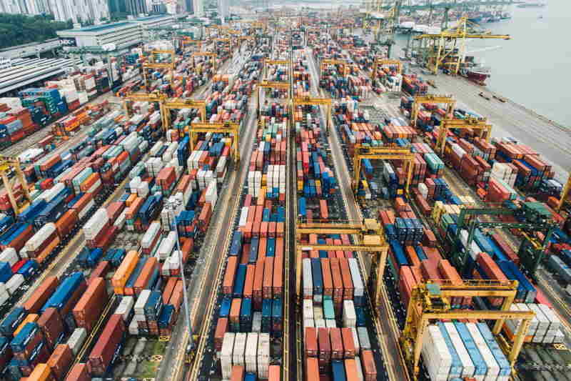 containers port importing goods