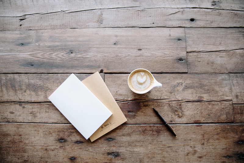 letter on table