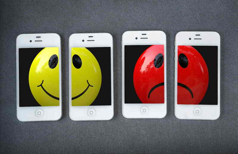 smileys happy rather than sad