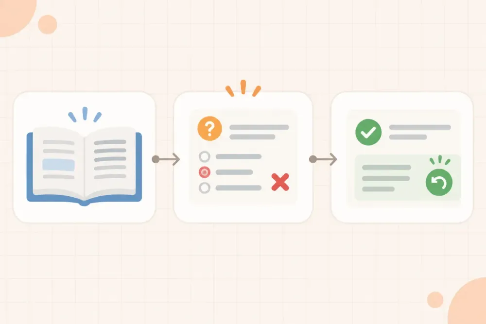 Why Practice Questions Feel Harder Than Rereading