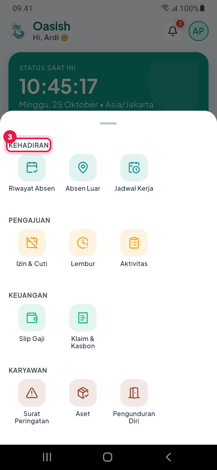 Daftar lengkap fitur di menu Lainnya