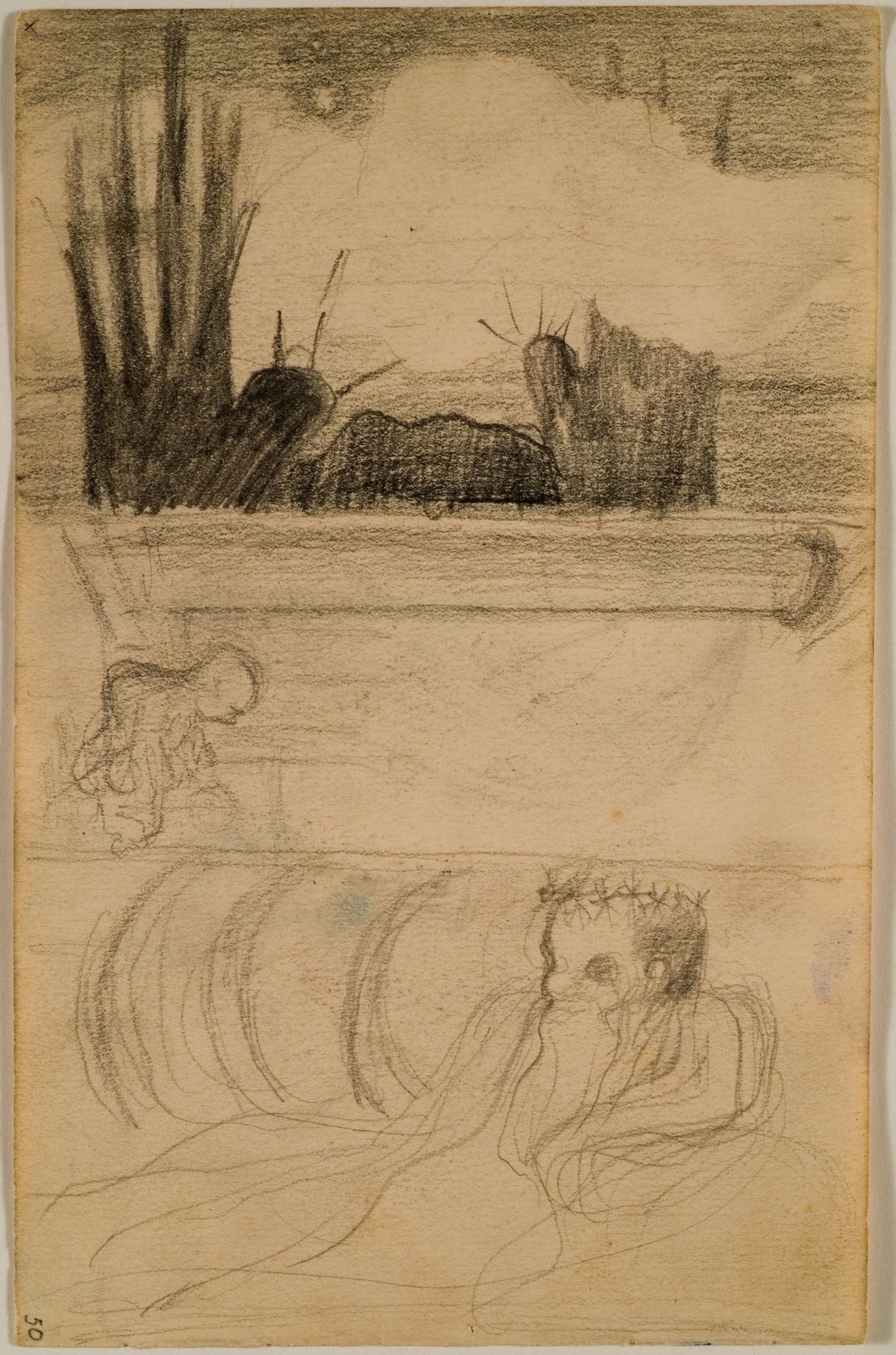 Image for: Sketches for the painting "Evening" from "The Day" cycle consisting of 4 paintings, the Triptych "Fairy Tale", and "Rex"