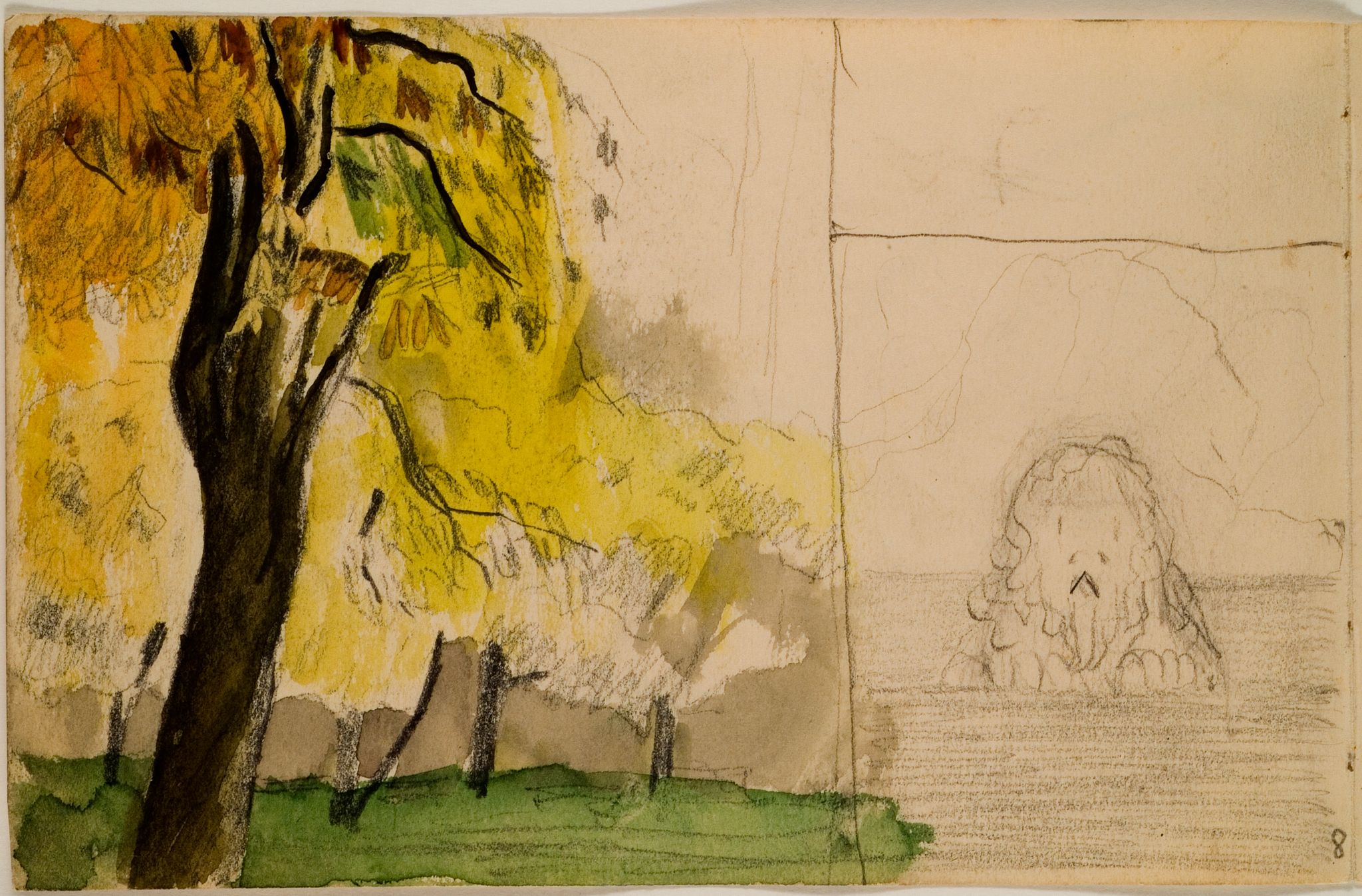 Image for: Landscape and a Sketch for a Composition