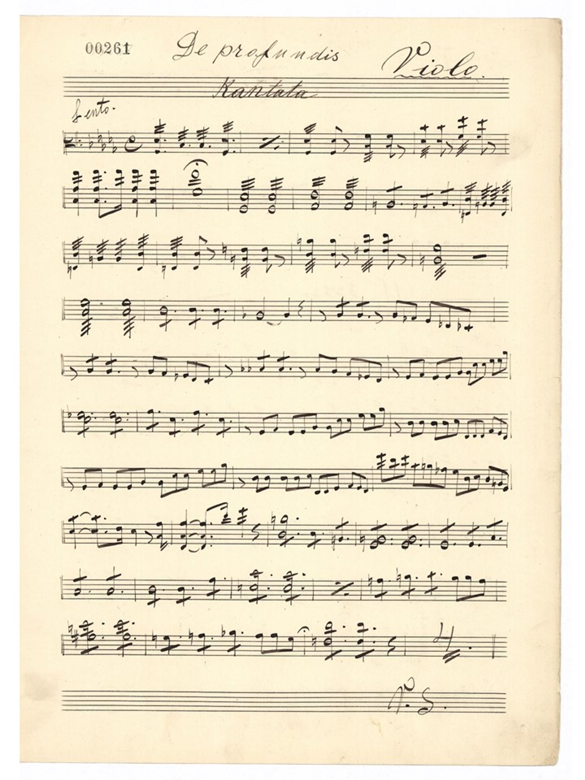 Paveikslėlis elementui: Kantata „De Profundis“. Viola. 1-a variacija