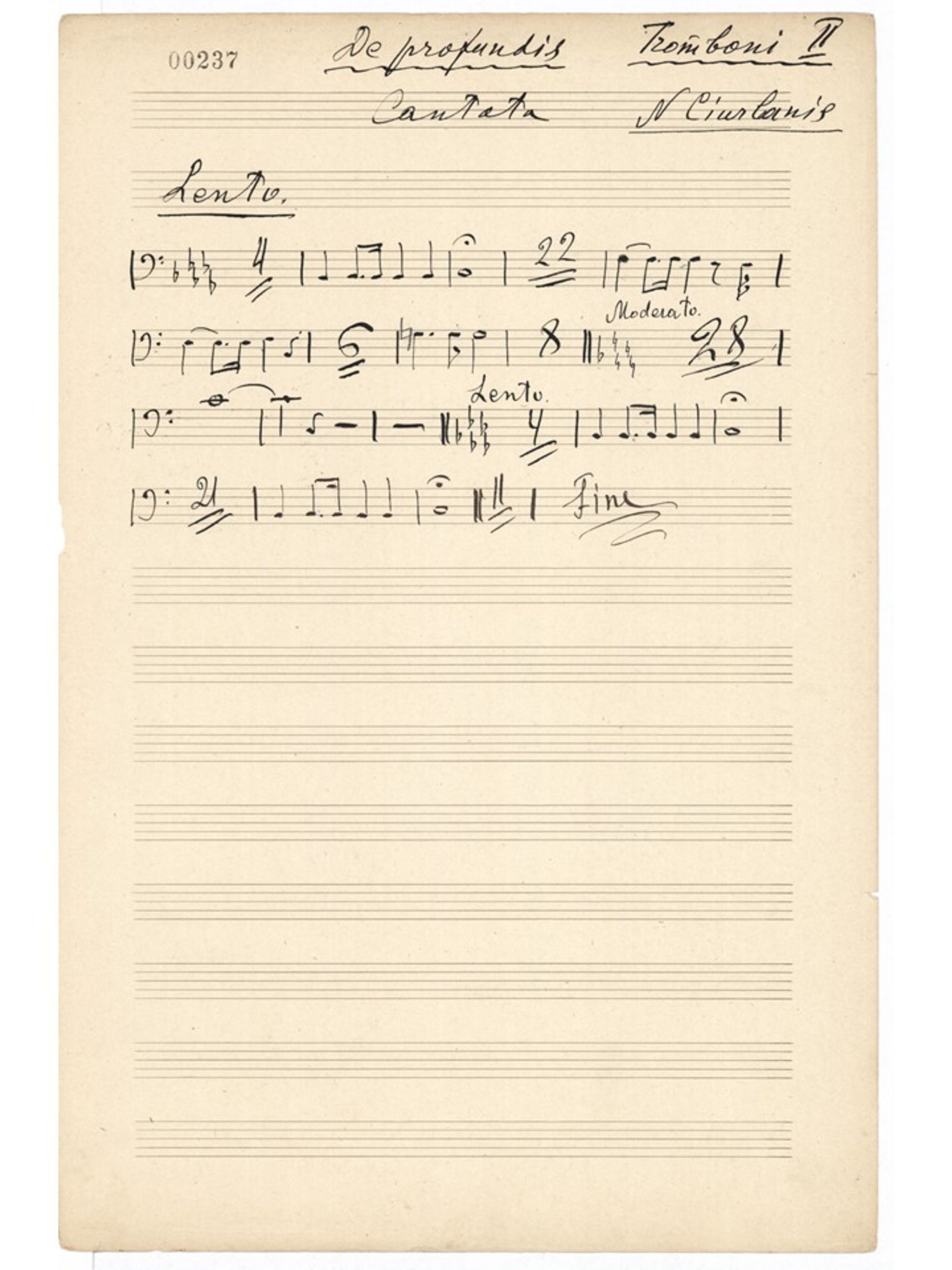 Paveikslėlis elementui: Kantata „De Profundis“. 2-as trombonas