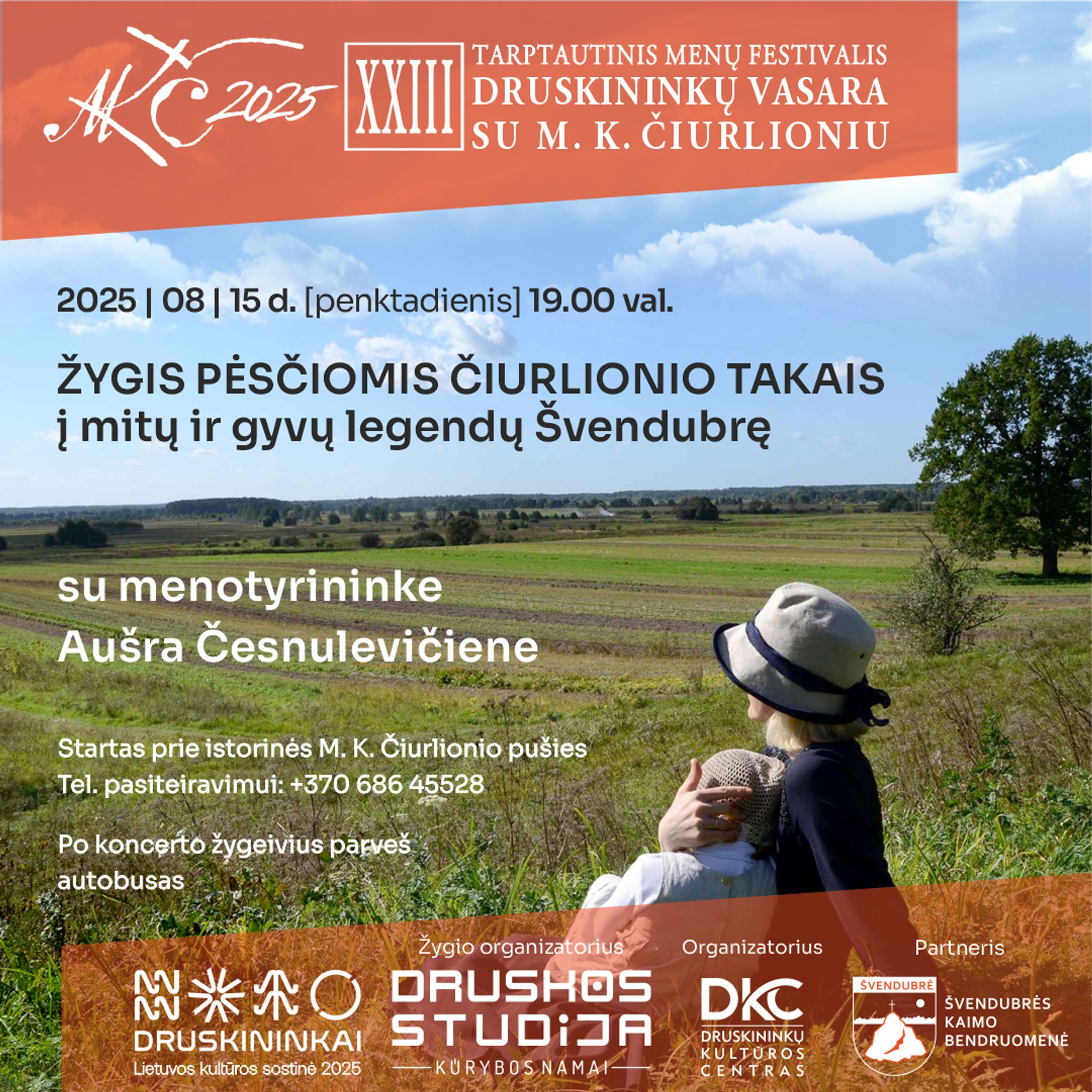 „Druskininkų vasara su M. K. Čiurlioniu“: Žygis pėsčiomis į Švendubrę