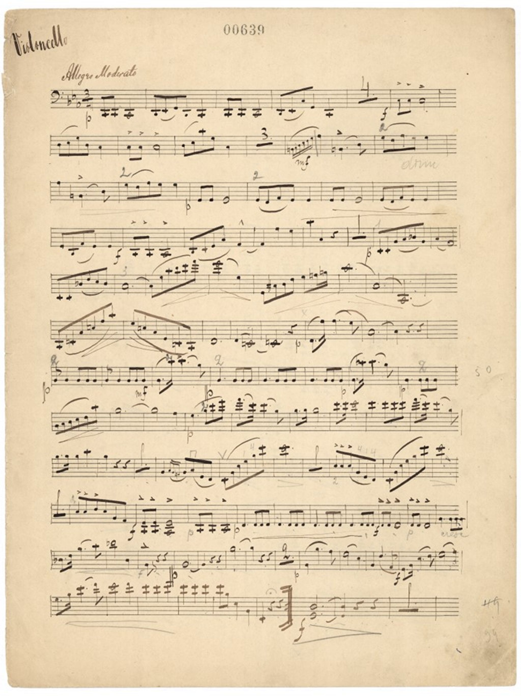 Paveikslėlis elementui: Styginių kvartetas c-moll (violančelė)