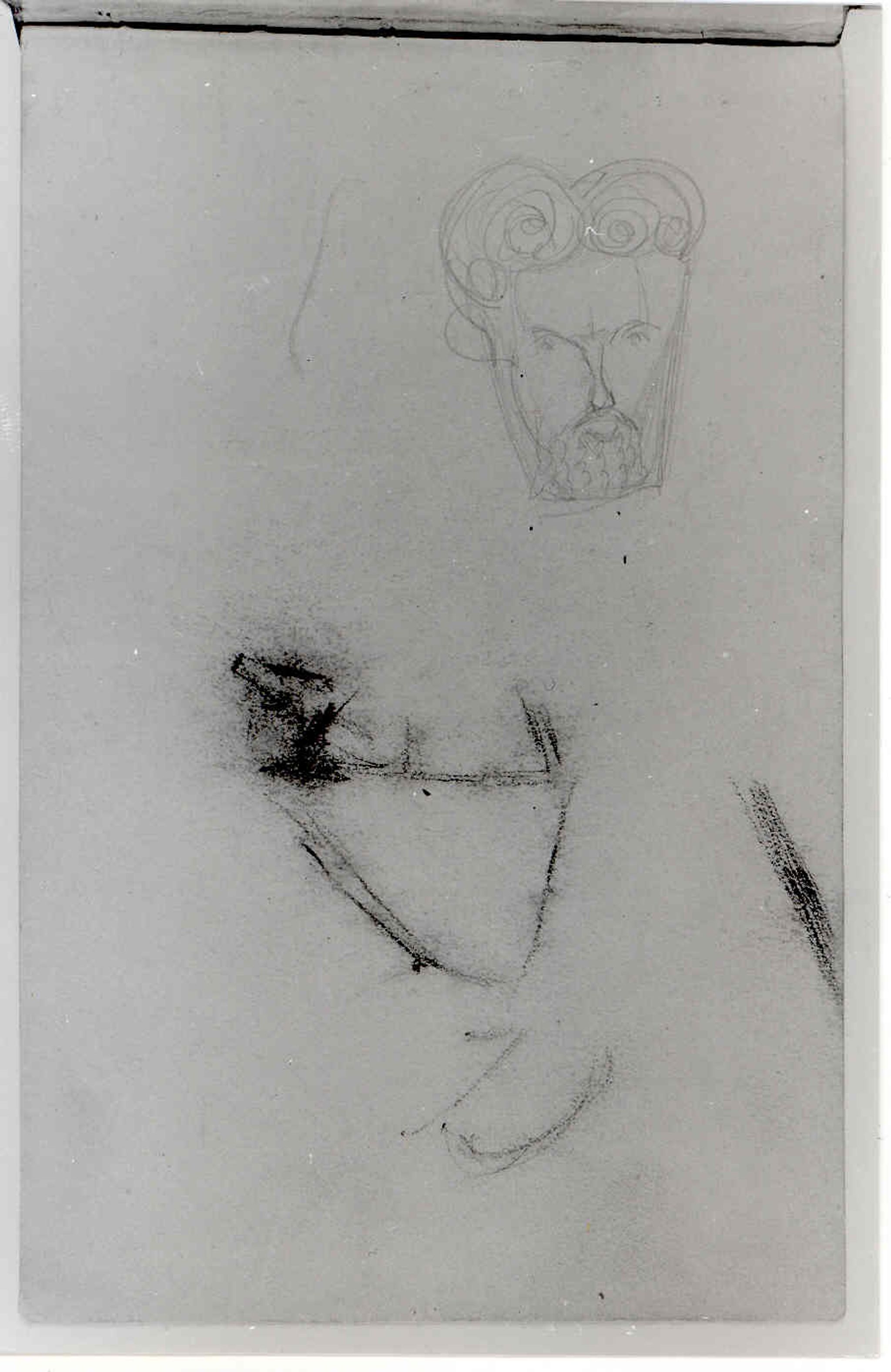 Image for: Portrait of a man and a sketch