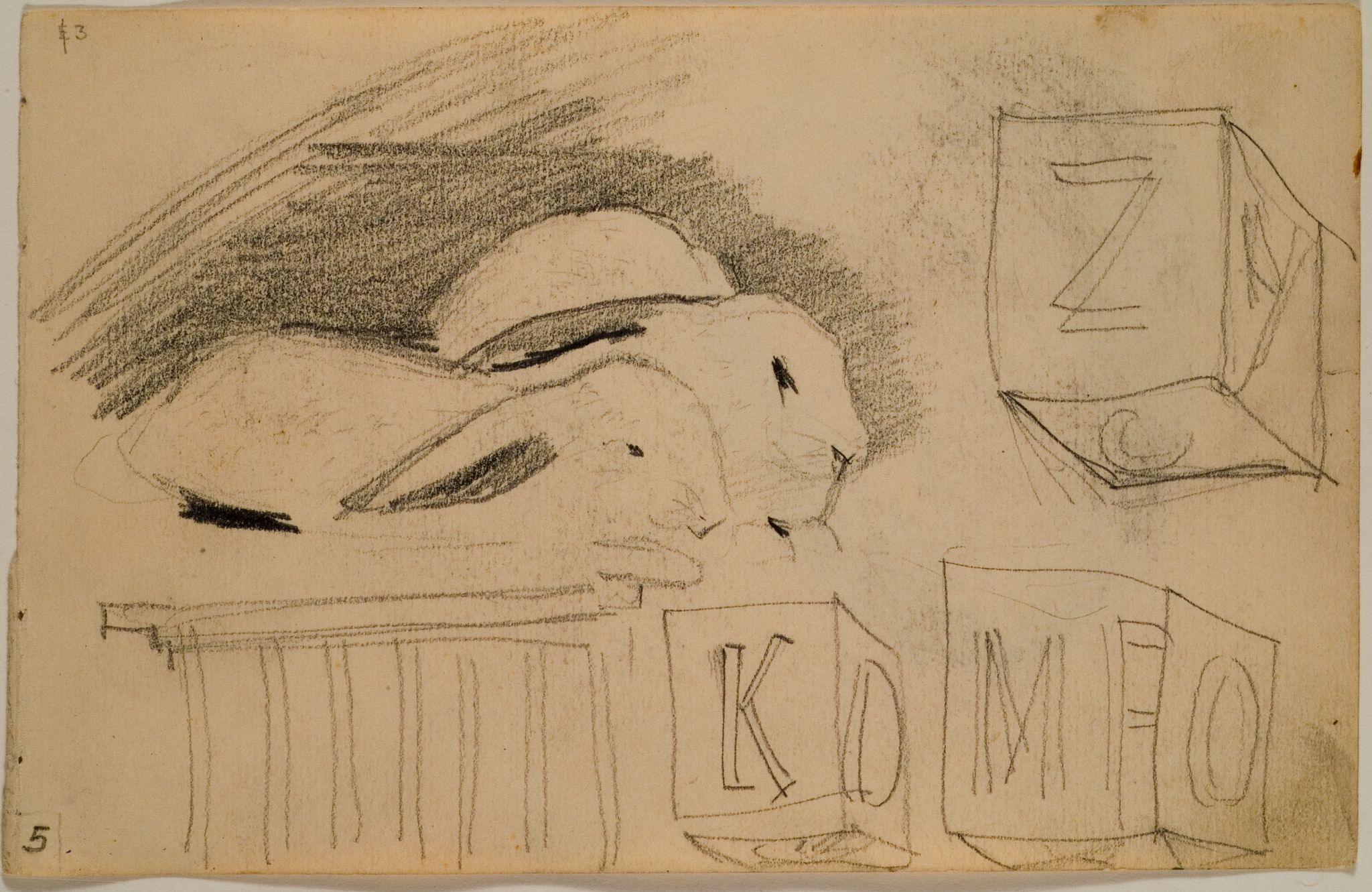 Image for: Drawings of Rabbits and Blocks