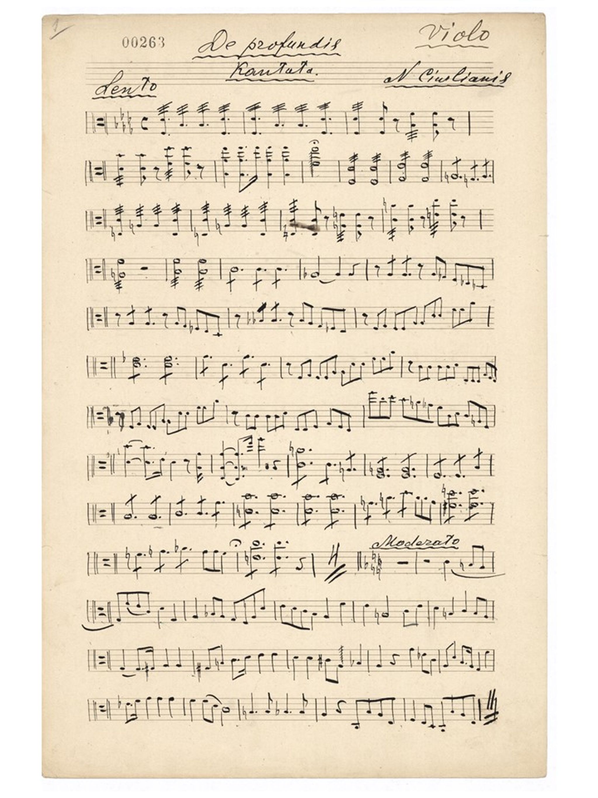 Paveikslėlis elementui: Kantata „De Profundis“. Viola. 2-a variacija