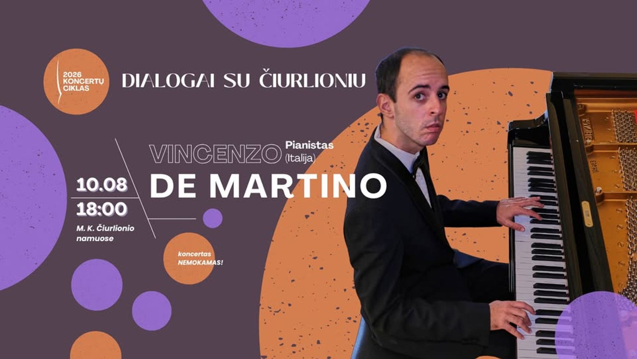 Vincenzo De Martino program „Echoes of Čiurlionis“