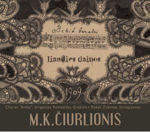 Galerijos kortelės iliustracija M. K. Čiurlionis. Bėkit, bareliai. Liaudies dainos chorui ir fortepijonui