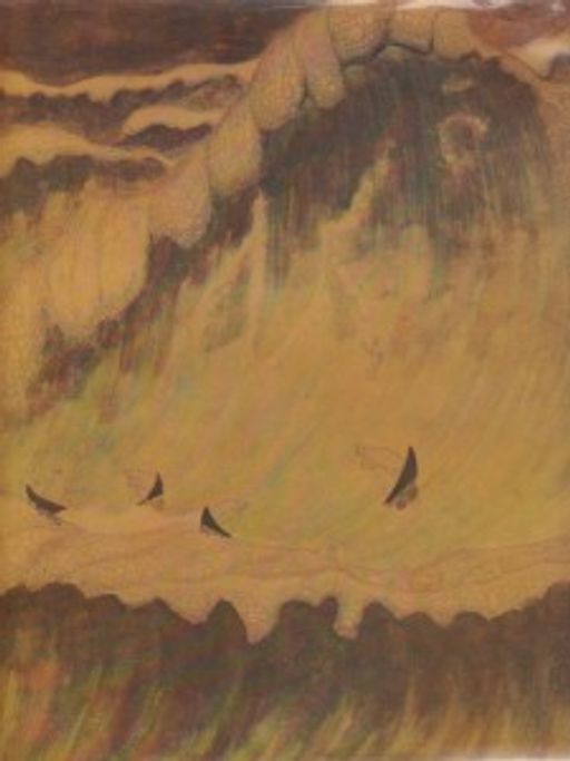 Galerijos kortelės iliustracija Mikalojus Konstantinas Čiurlionis. Lithuanian Visionary Painter