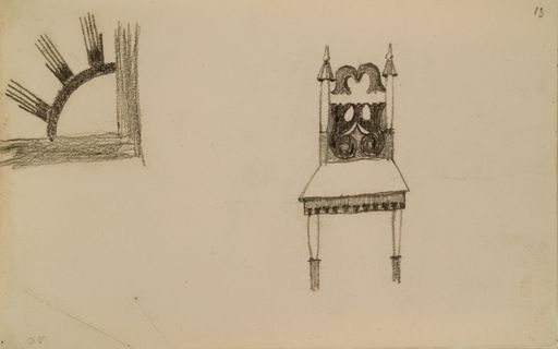 Image for Chair and a Detail of the Cross