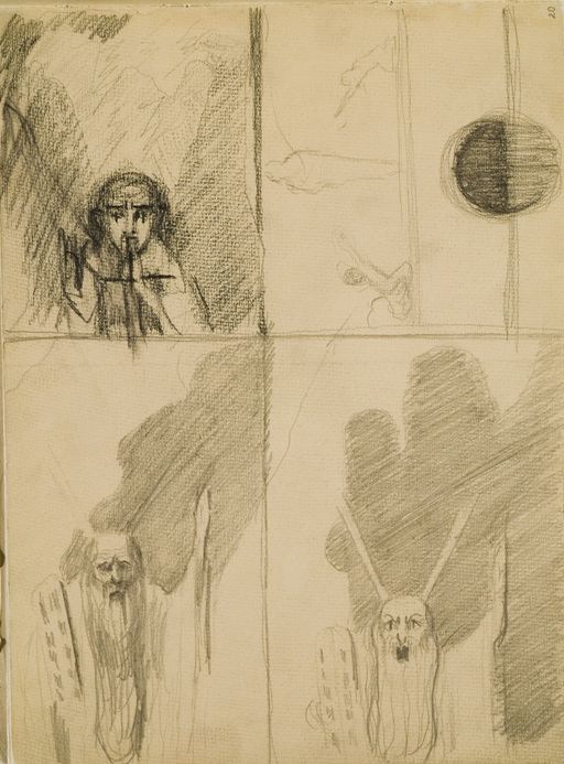 Galerijos kortelės iliustracija Kompozicijų eskizai „Rex“ ir „Mozės“ tema