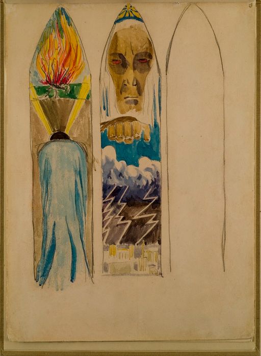 Image for Sketches for the Stained-Glass Triptych Moses