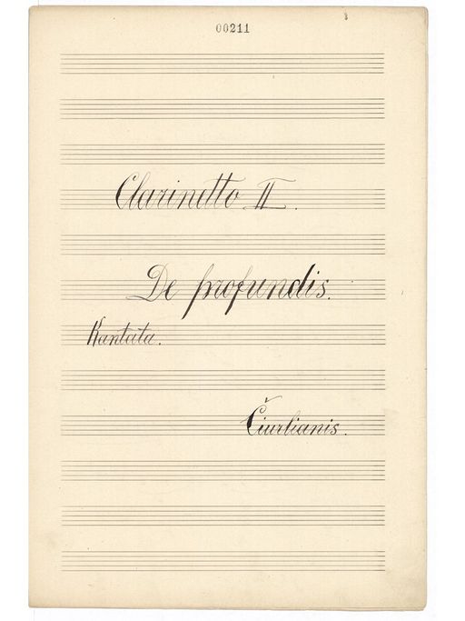 Image for: Cantata „De Profundis“. Clarinet 2