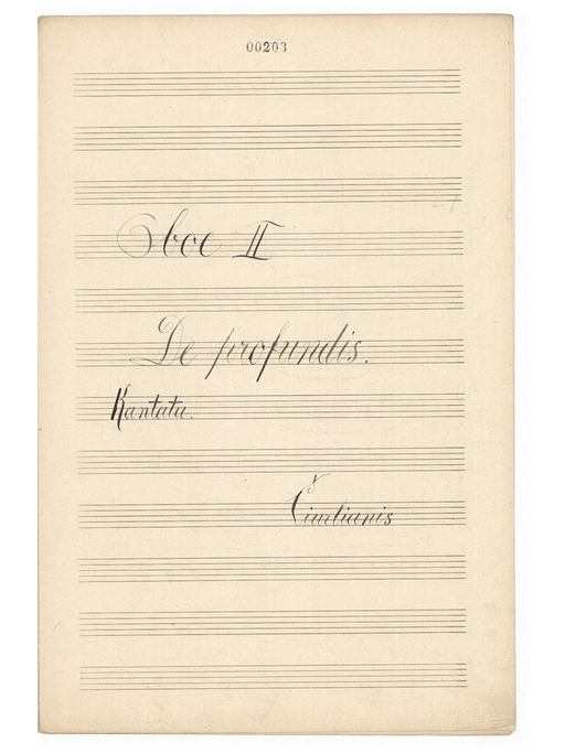 Image for: Cantata "De Profundis". Oboe 2