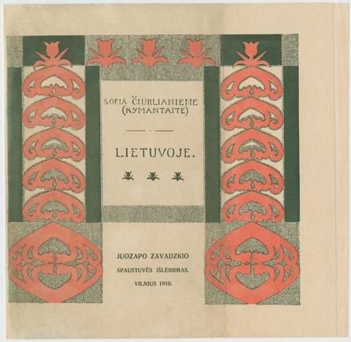 Image for Cover for S. Čiurlionienė-Kymantaitė Book "In Lithuania"