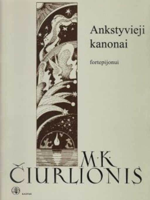 Galerijos kortelės iliustracija M. K. Čiurlionis. Ankstyvieji kanonai