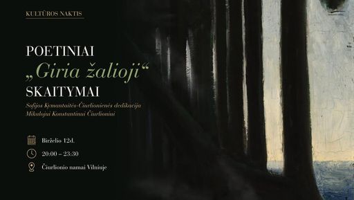 Sofijos dedikacija Mikalojui Konstantinui Čiurlioniui „Giria žalioji“