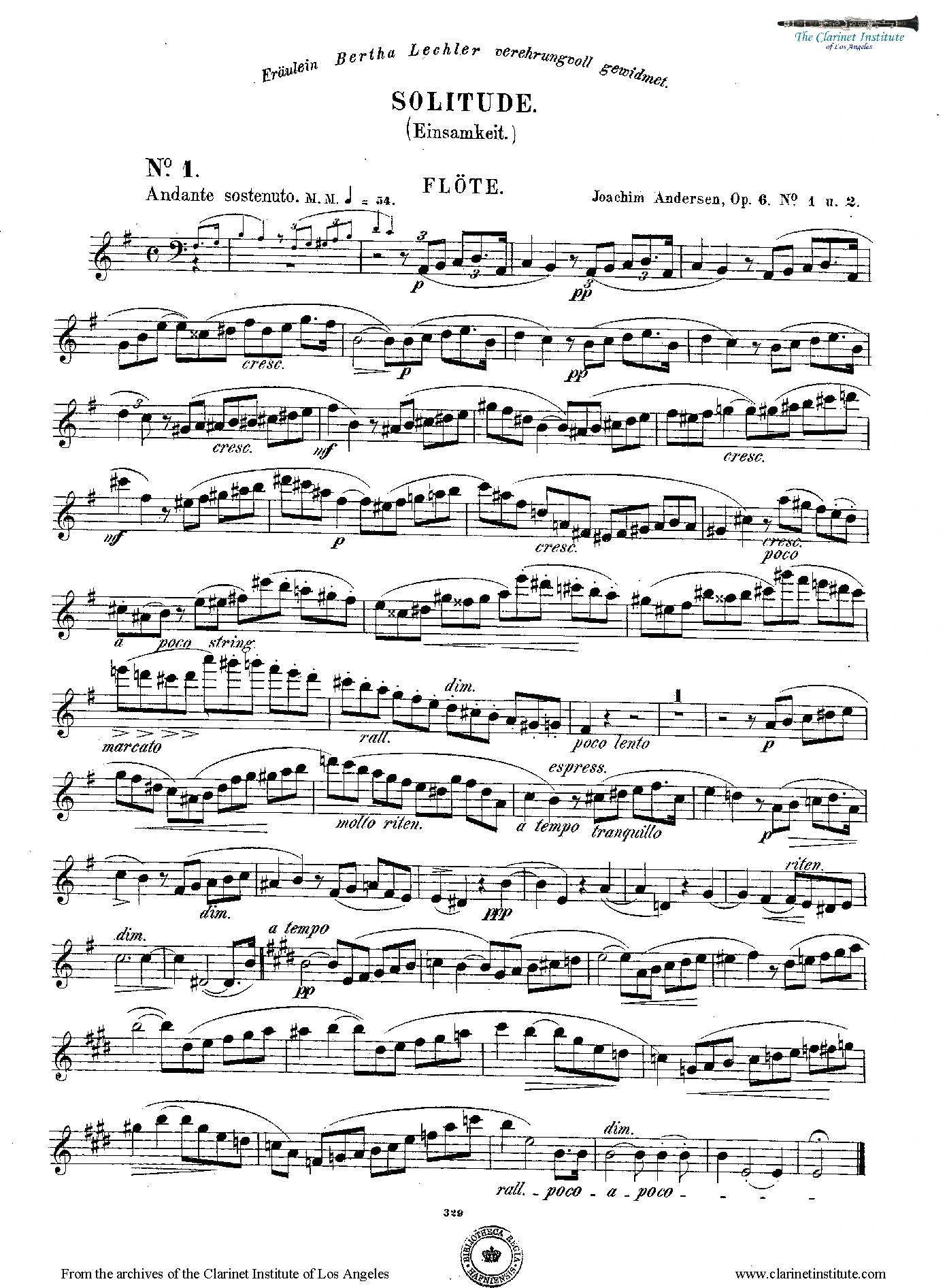 Andersen, Joachim - 2 Salon Pieces for Flute and Piano, Op. 6