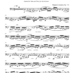 Sheet music for tuba and piano titled Idylle, Op. 116, No. 2 by Benjamin Godard