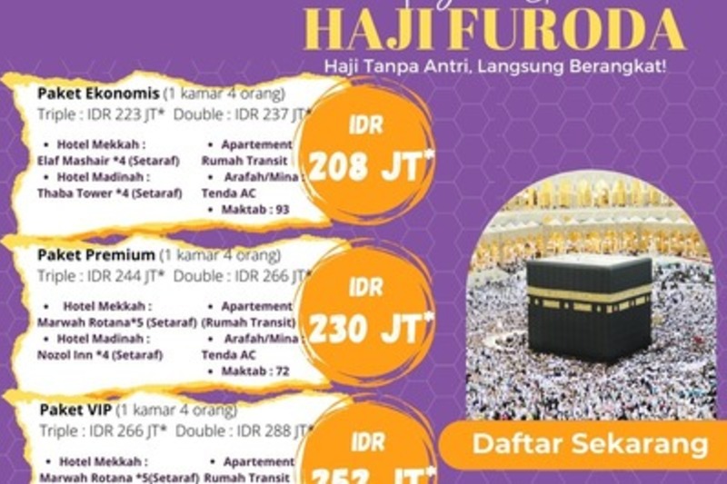 Haji Furoda - Daftar Sekarang Dapat Harga Spesial! Hanya Disini | Cahaya Kaabah Travel Semarang | 081219315458