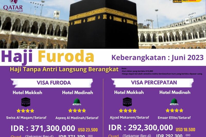 Daftar Haji Furoda - Haji Tanpa Antri - Harga Khusus Untuk Anda Yang Daftar Di Bulan Ini! | Cahaya Kaabah Travel Pandeglang | 081219315458