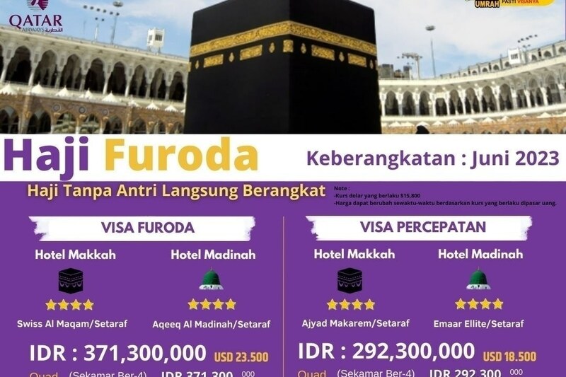 Haji Furoda - Terjamin Fasilitasnya Dan Harga Lebih Murah! | Cahaya Kaabah Travel Pandeglang | 081219315458 