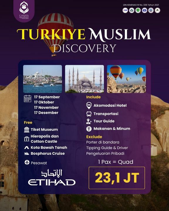 Cahaya Kabah Al Haramain : Menghadirkan Turkiye Muslim Discovery  | Cibubur | Hub : 085692463920