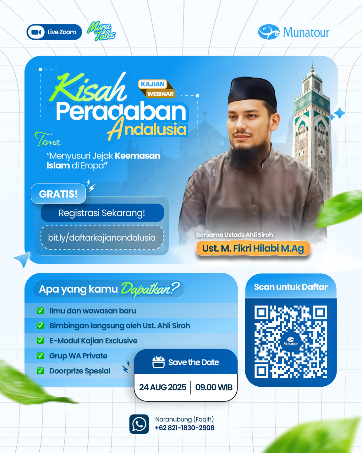 Webinar Gratis: Kajian Online Kisah Peradaban Andalusia “Menyusuri Jejak Keemasan Islam di Eropa”