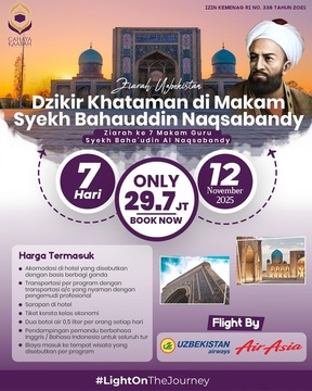Cahaya Kaabah Mengajak : Ziarah Ke 7 Makam Guru di Uzbekistan November 2025 | Cibubur | Hub : 085692463920