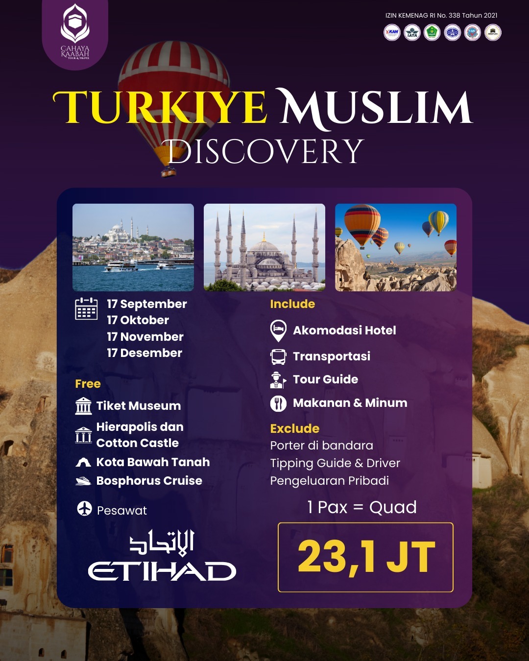 TURKIYE MUSLIM DISCOVERY 2025 | 17 DESEMBER 2025 | bandung | HUB 0895 0888 4721