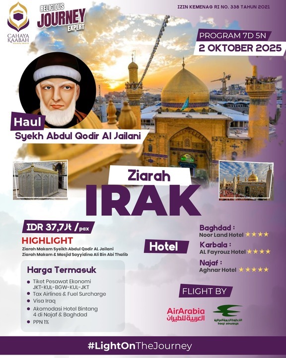 Mengungkap Keindahan Irak: Ziarah Makam Para Ulama dari cahaya kaabah Tour And Travel | Cibubur | Hub : 085692463920