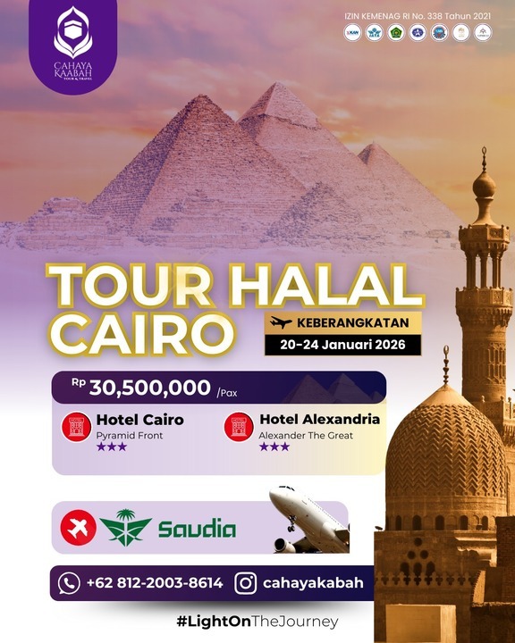 TOUR HALAL CAIRO | CIBUBUR | HUB : 085692463920