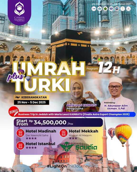 Umrah Plus Turki: Keberangkatan 25 Nov - 5 Dec 2025. Harga Mulai Rp 34,500,000! | Serang | Hub : 085692463920 Umrah Plus Turki: Keberangkatan 25 Nov - 5 Dec 2025. Harga Mulai Rp 34,500,000! | Serang | Hub : 085692463920