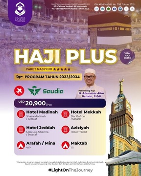 HAJI PLUS PAKET MASYKUR | CiBUBUR | HUB : 085692463920