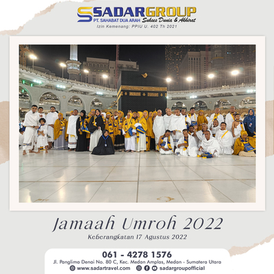 Rombongan Jamaah Umroh 17 Agustus 2022  PT. SAHABAT DUA ARAH ( SADAR GROUP )