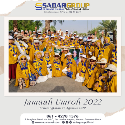 Rombongan Jamaah Umroh 27 Agustus 2022  PT. SAHABAT DUA ARAH ( SADAR GROUP )