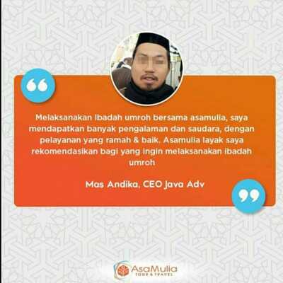 TESTIMONI JAMAAH MAS ANDIKA , CEO JAVA ADV