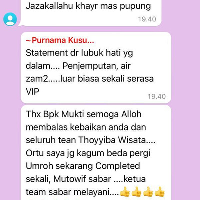 Testimoni Jama'ah KKBJ 2019