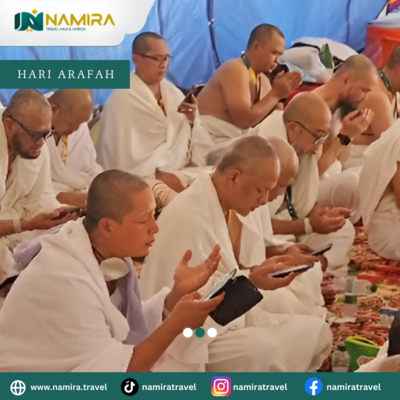 Jemaah Haji Furoda saat berada di Arafah