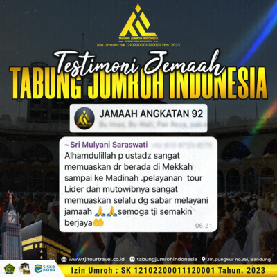 Testimoni Jemaah Umroh Angkatan 92