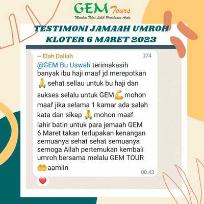 Testimoni Jama'ah GEM